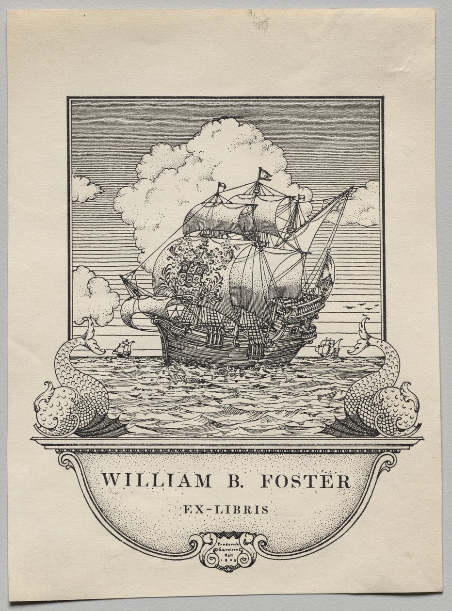 Bookplate: William B. Foster by Frederick Garrison Hall