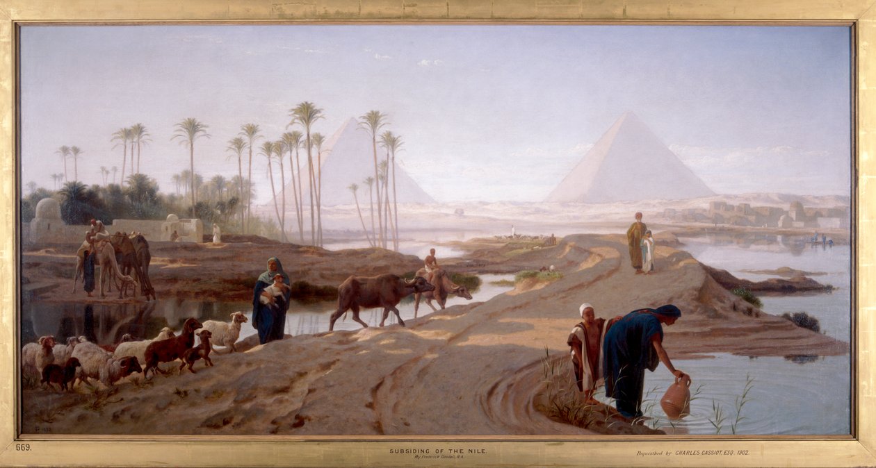 The Subsiding of the Nile, 1873 by Frederick Goodall