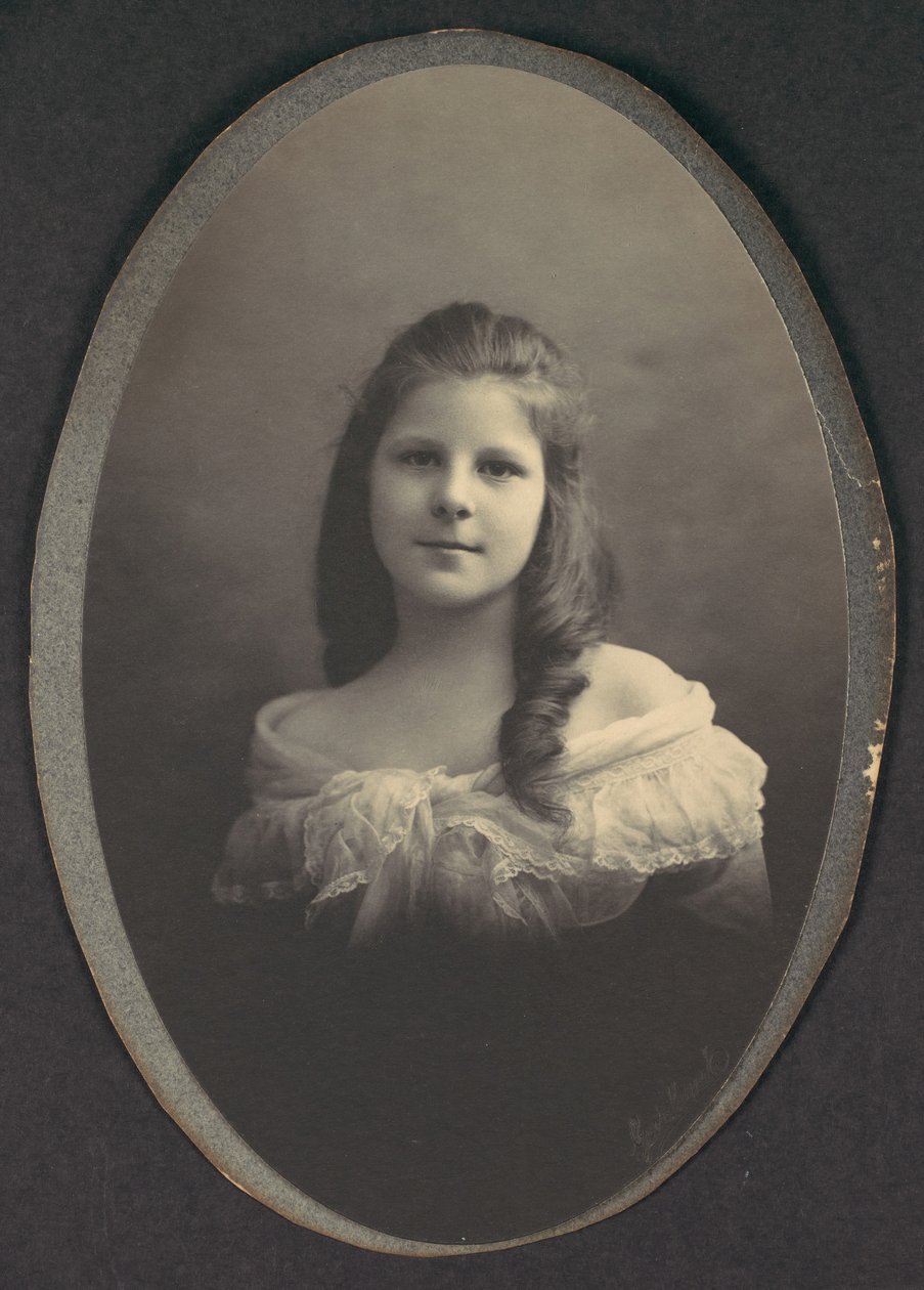 Girl with White Off-the-Shoulder Dress by Frederick Gutekunst