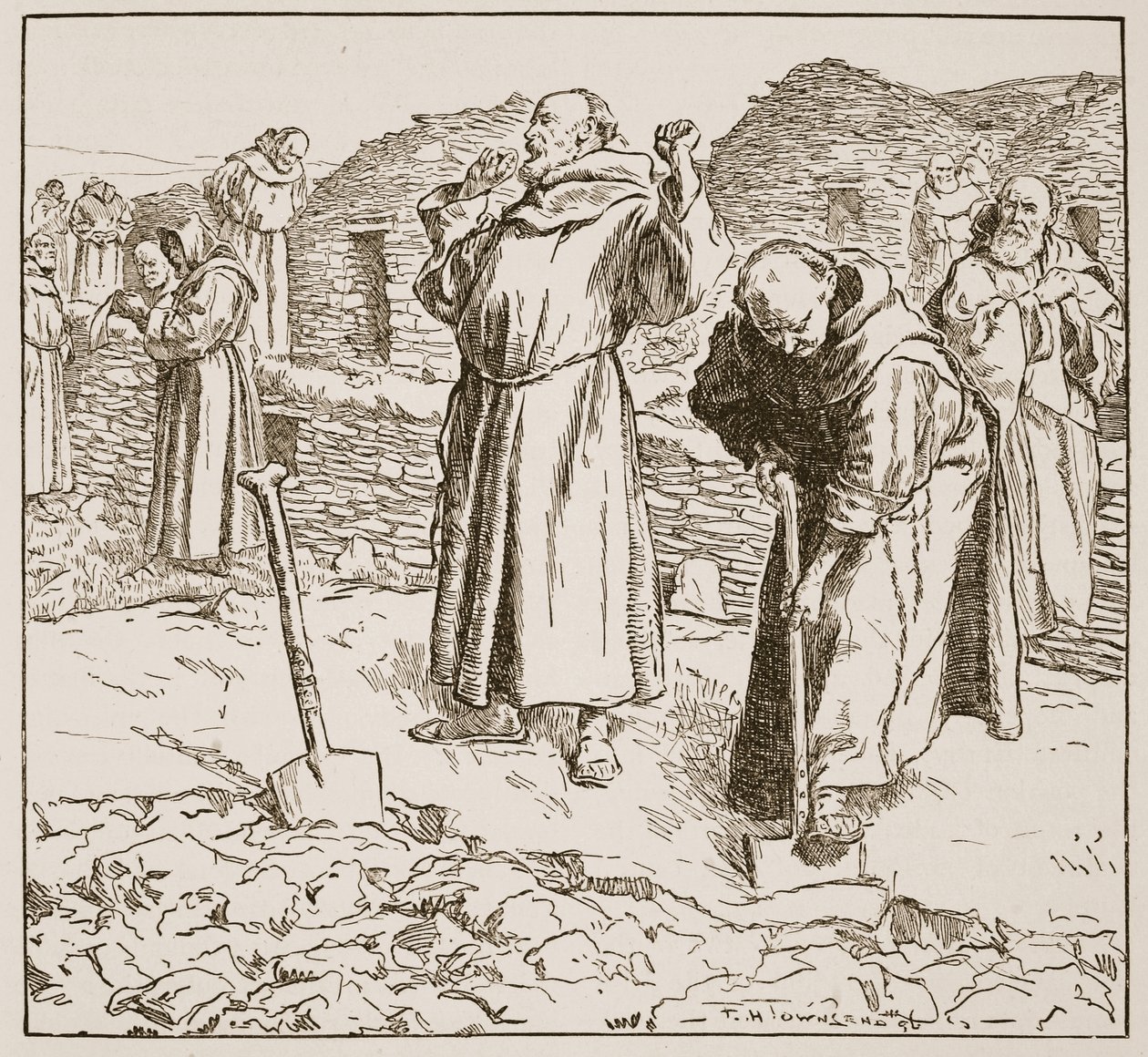 Monastic husbandry, illustration from 