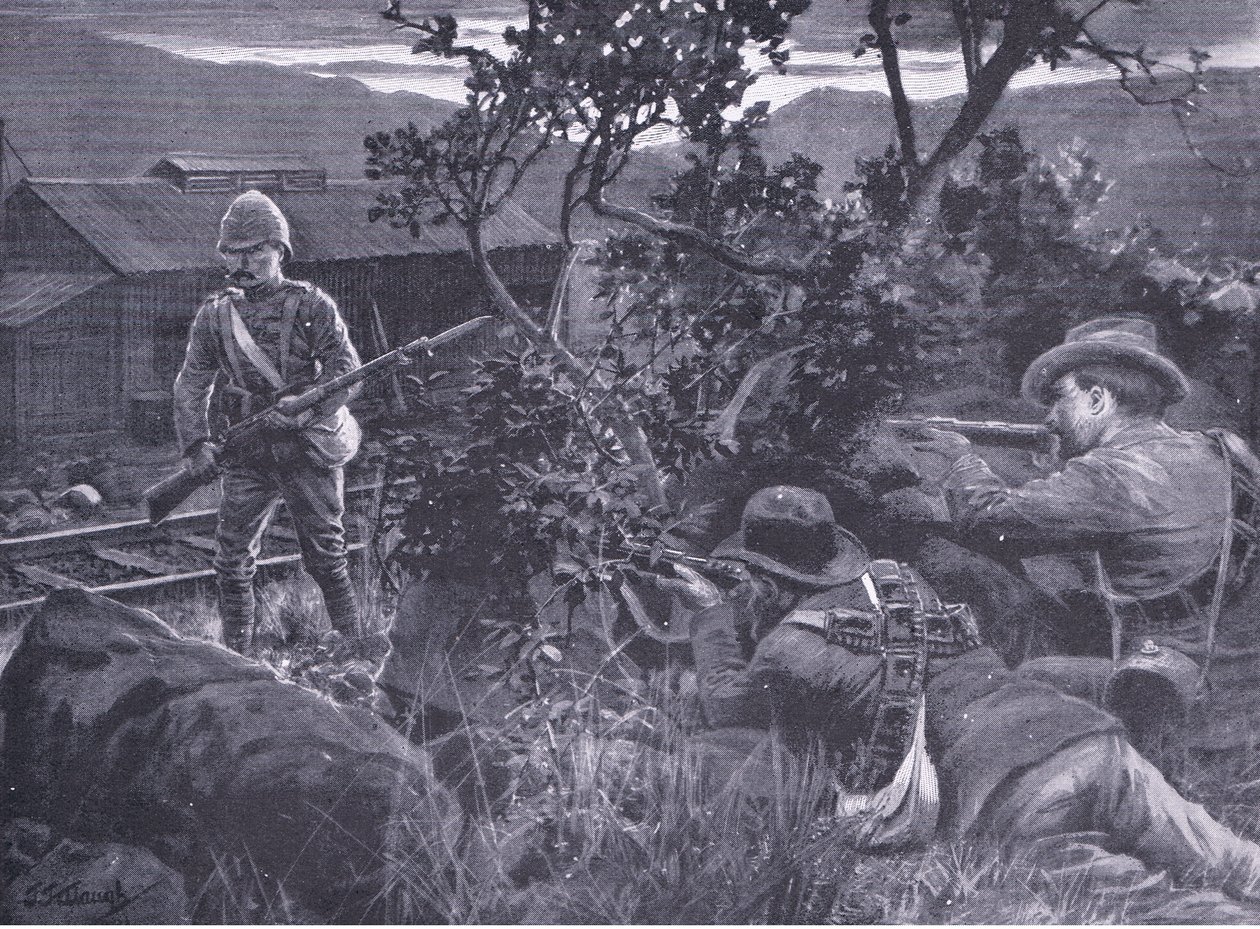 Degenerate Warfare: Boers Sniping a Sentry, from After Pretoria: The Guerilla War by Frederick Judd Waugh