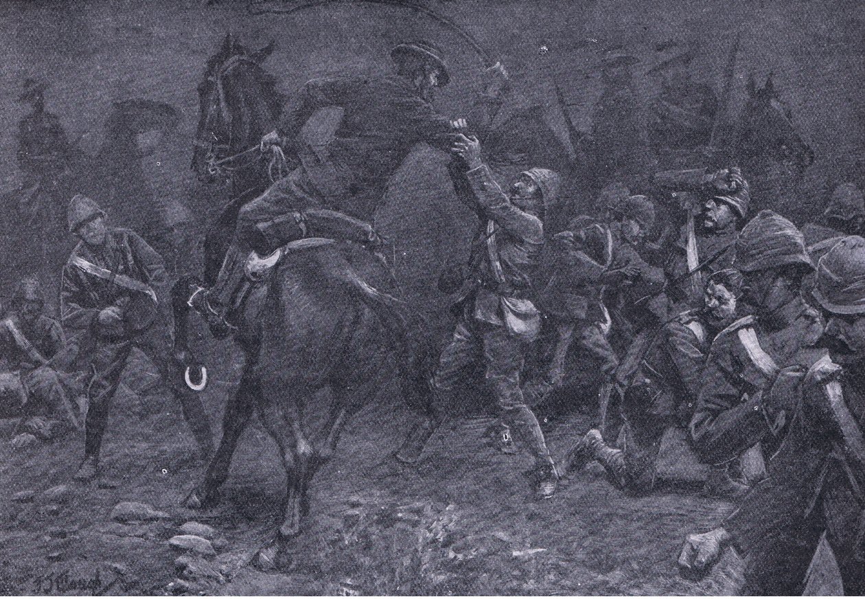 Major Boole-Smith Tackles De Wet, from After Pretoria: The Guerilla War by Frederick Judd Waugh