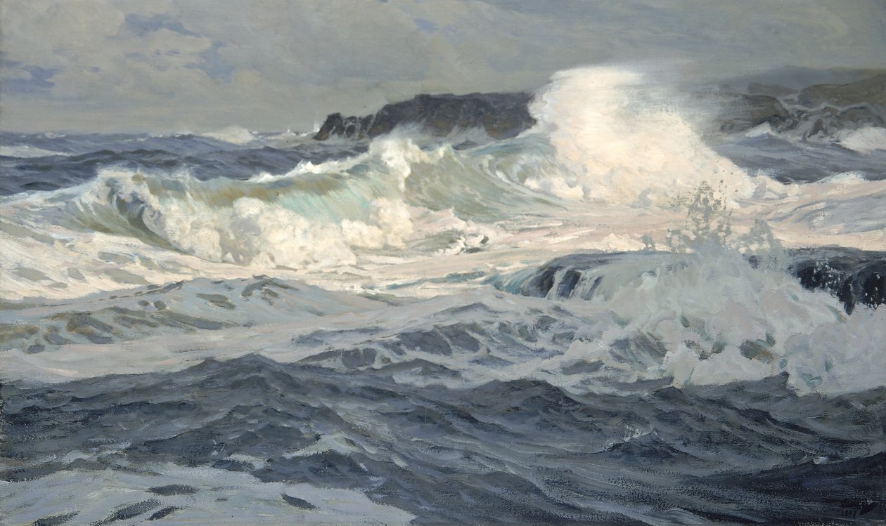 Southwesterly Gale, St. Ives, 1907 by Frederick Judd Waugh