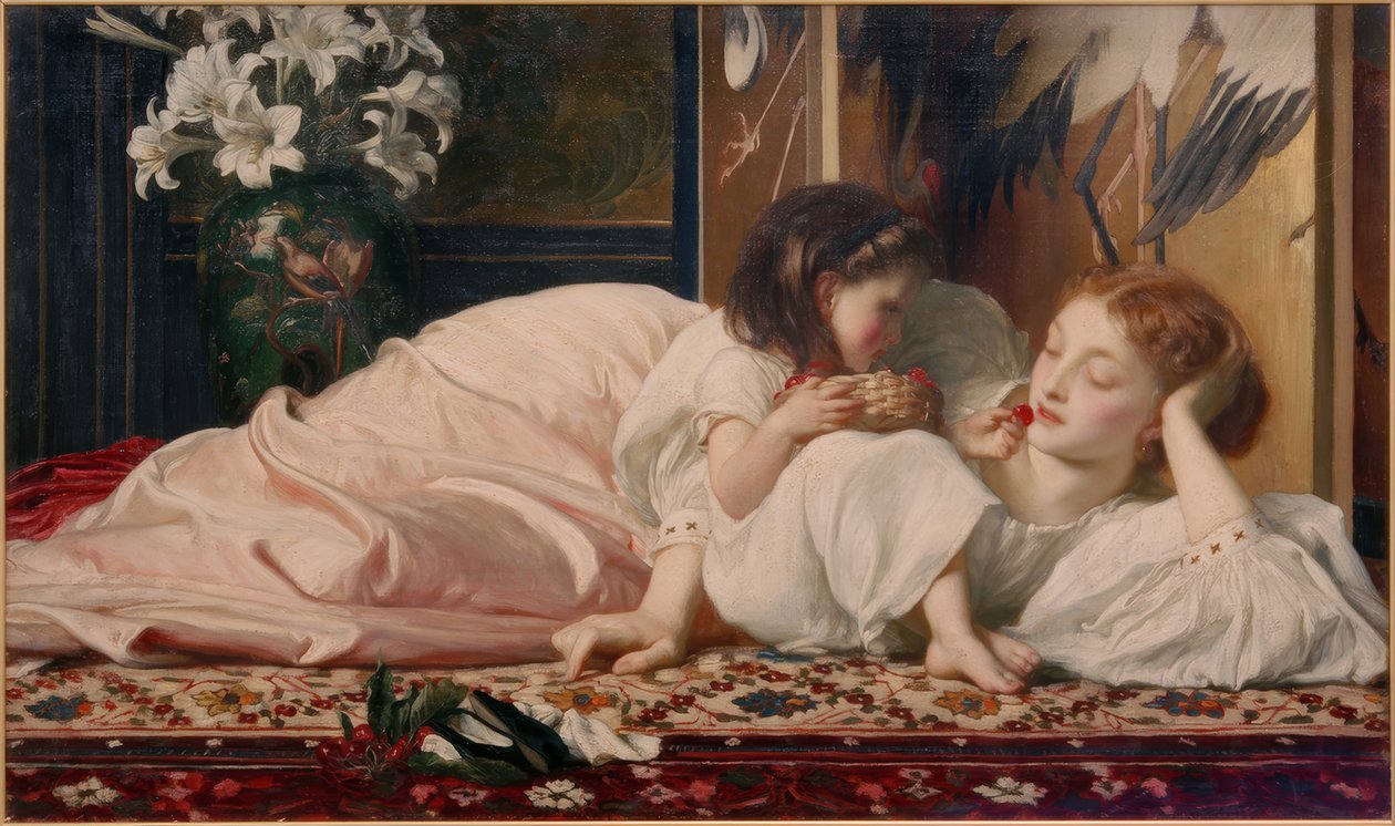 Mother with Child (Cherries) by Frederick Lord Leighton