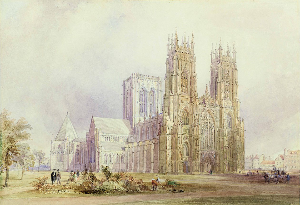 York Minster: North West View by Frederick Mackenzie