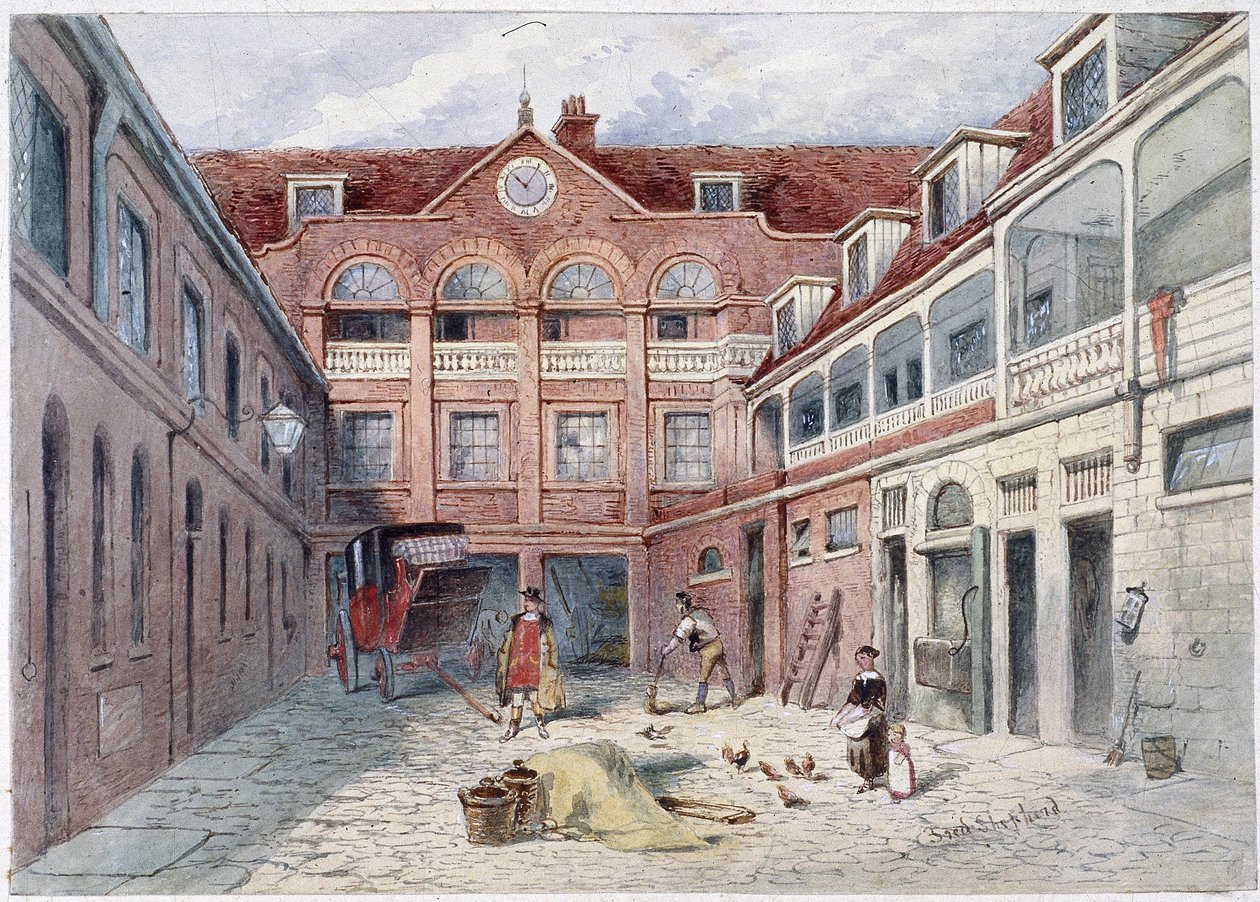 The Blue Boar Inn, Holborn, London by Frederick Napoleon Shepherd