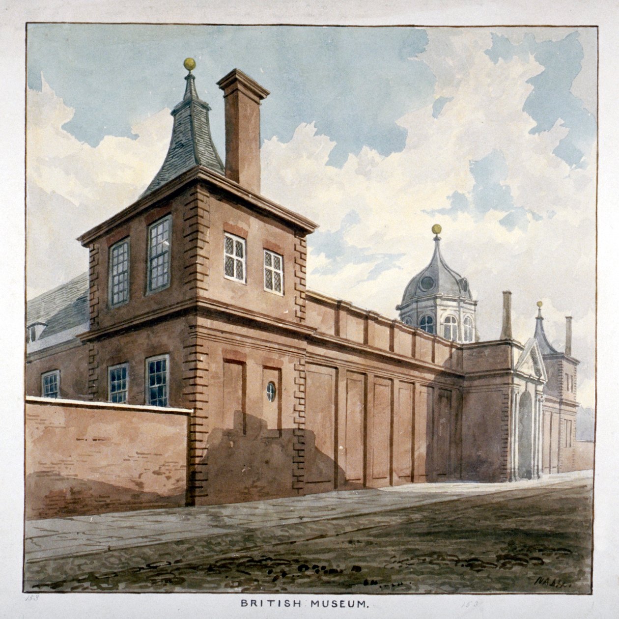 View of the British Museum, Bloomsbury, London by Frederick Nash