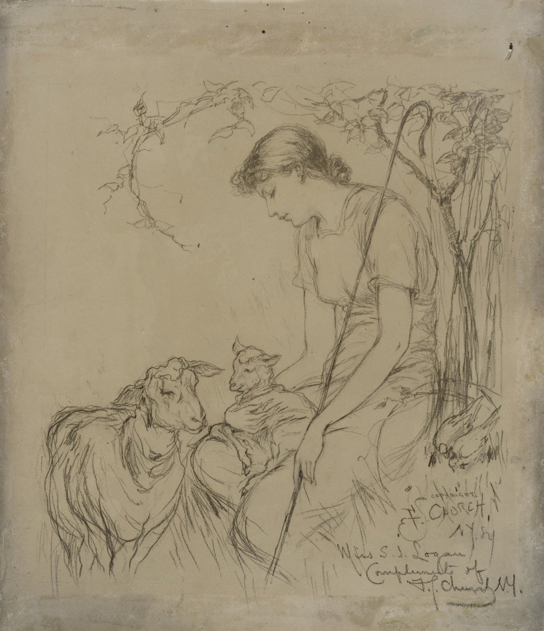 Shepherdess by Frederick Stuart Church