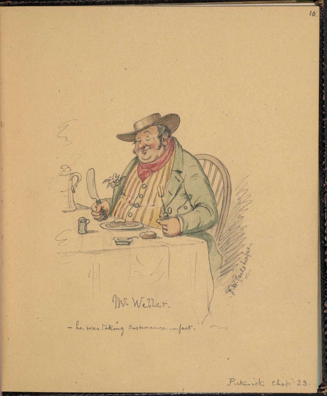 Scene from Pickwick Papers, Mr Weller, from a 