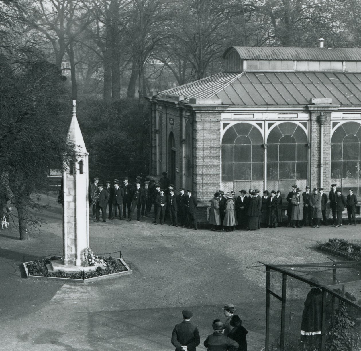 Armistice Day at the War Memorial, London Zoo, 11th November 1923 by Frederick William Bond