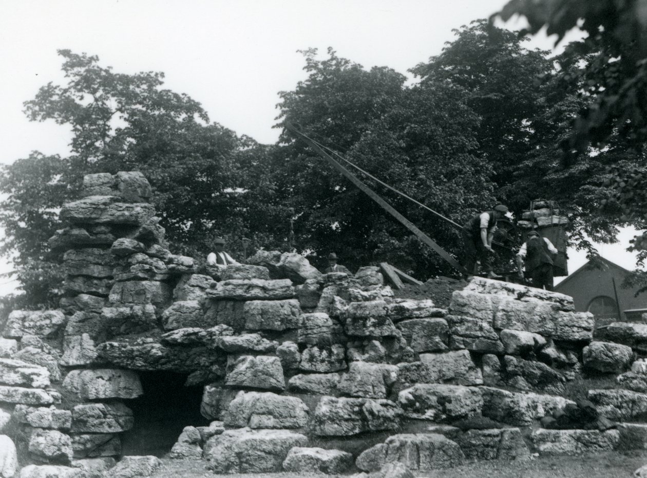 Building of the Eland Antelope Paddock at London Zoo, June 1924 by Frederick William Bond