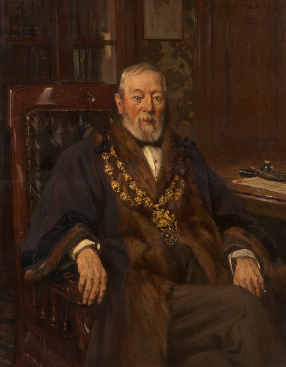 Portrait of Abraham Crompton by Frederick William Jackson