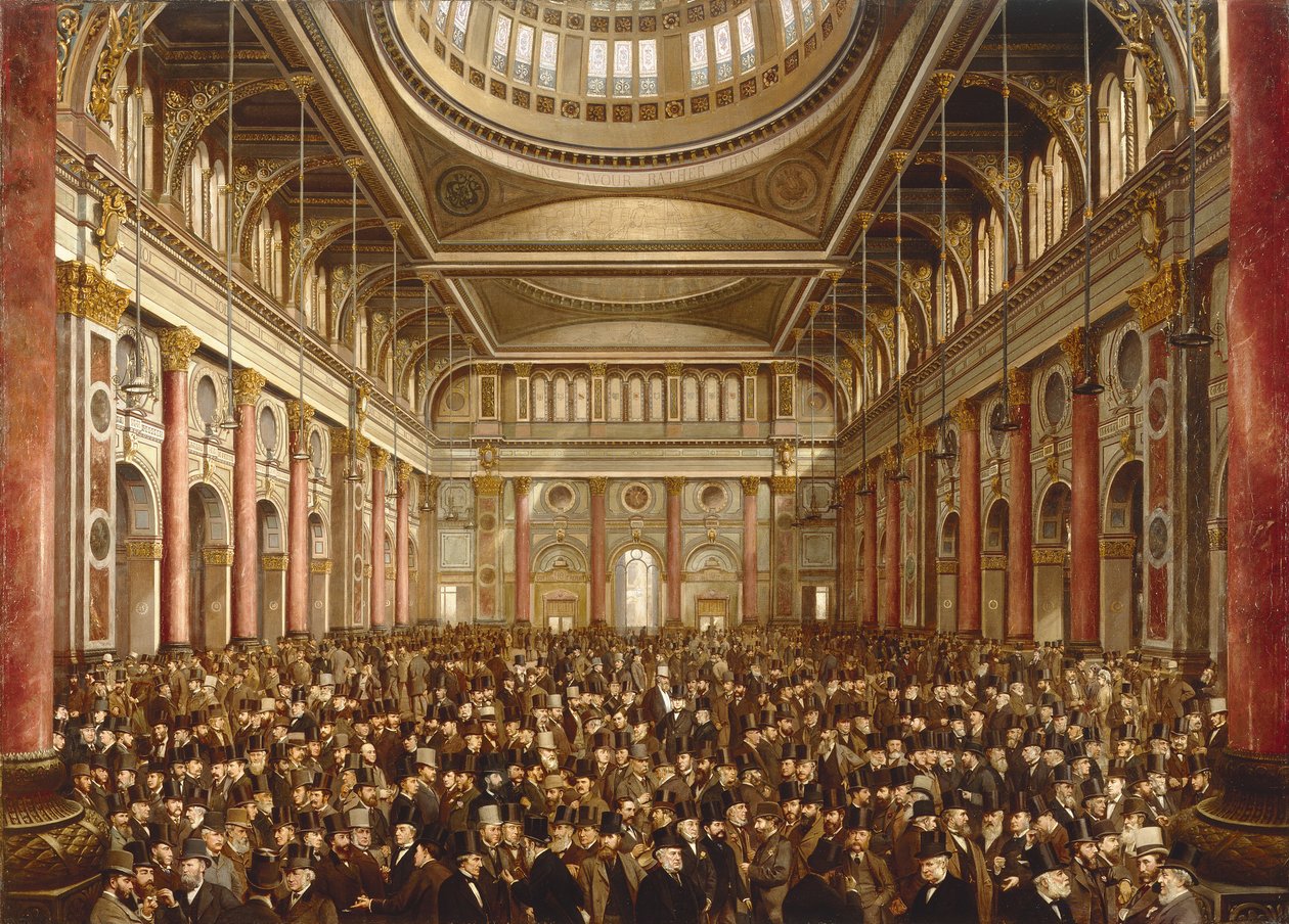 Interior of the Manchester Exchange by Frederick and Saunders H.L. (19th Century) Sargent