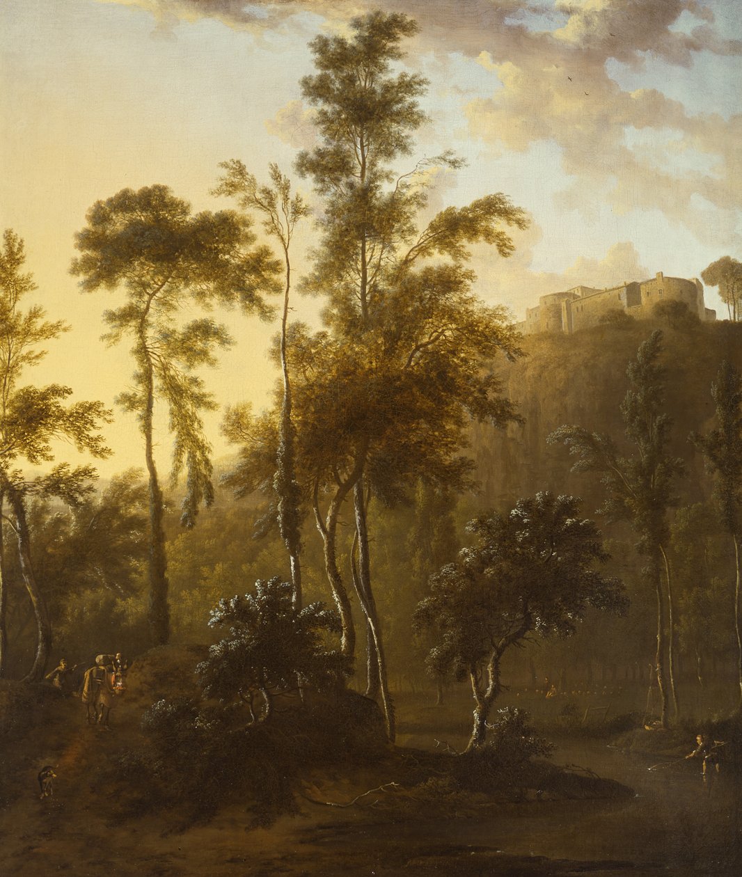 Italianate Landscape with Fishermen by Frederick de Moucheron