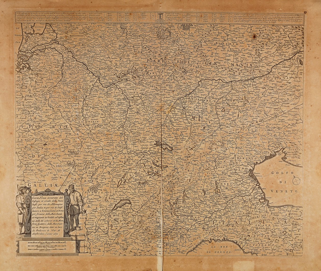 Central-Northern Europe and Northern Italy Map by Frederick de Wit