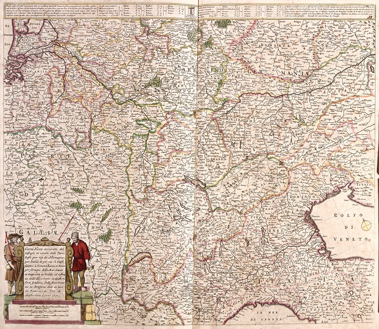 East France, Belgium, Switzerland, West Germany, North Italy by Frederick de Wit