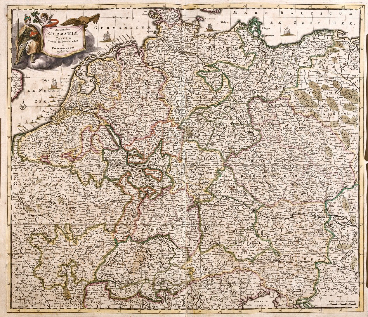 Map of Germany by Frederick de Wit