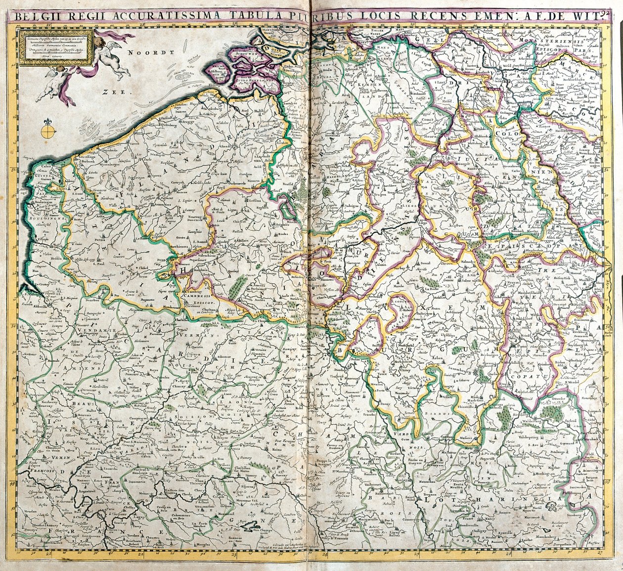 Map of the Kingdom of the Netherlands by Frederick de Wit