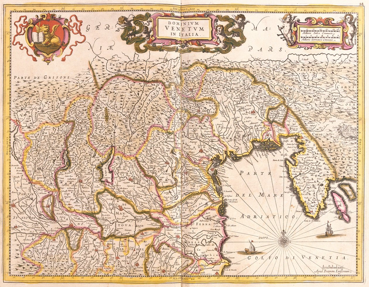 Map of the Venetian territories in Italy by Frederick de Wit