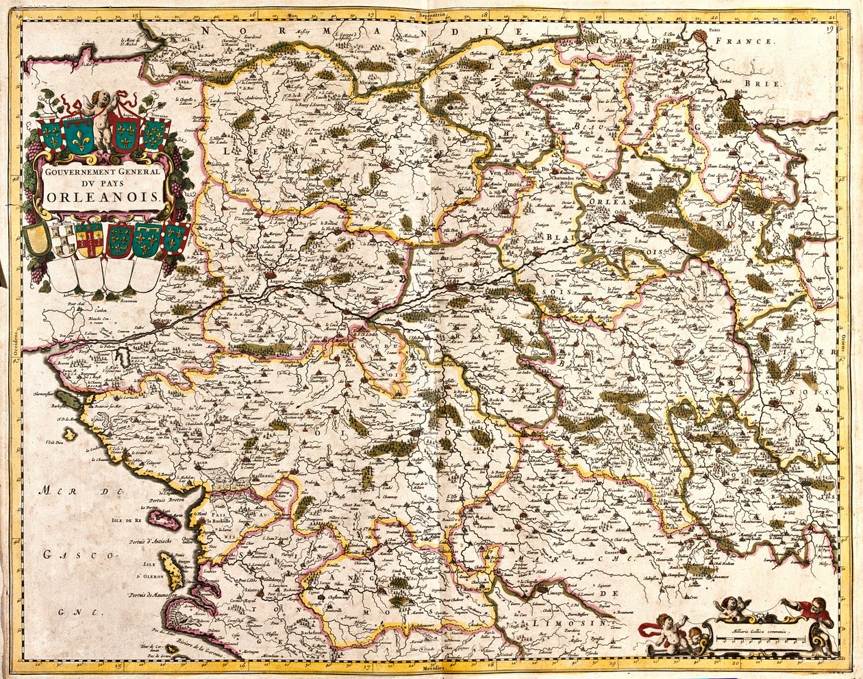 Map of the general government of the Orlean country, France by Frederick de Wit