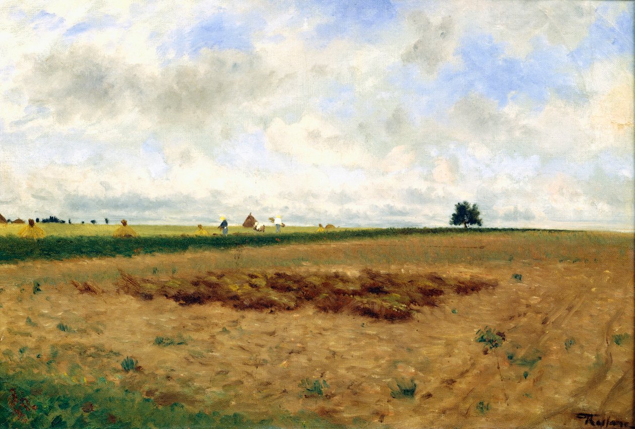 Landscape with Haystacks by Frederico Rossano