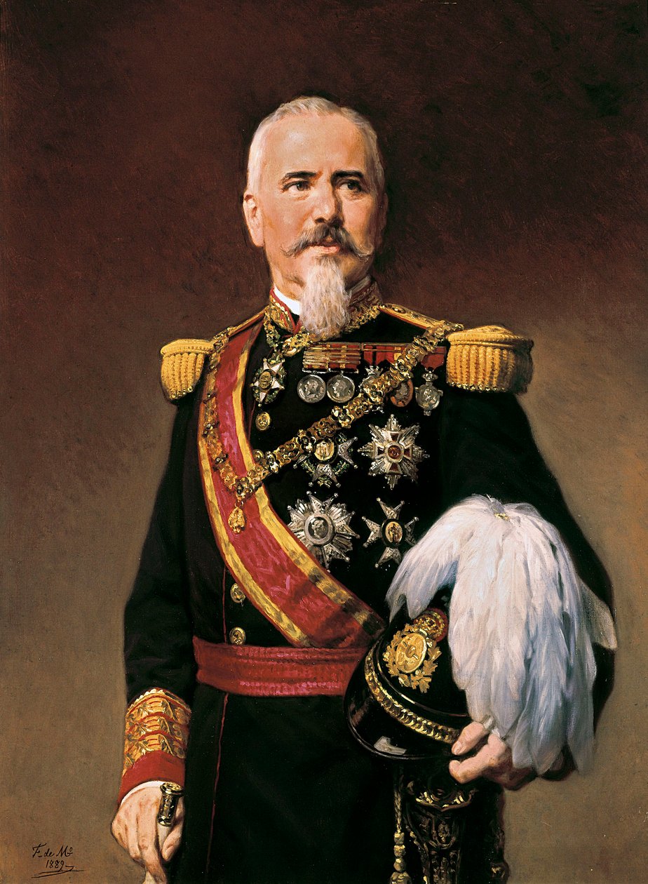 Portrait of Arsenio Martinez Campos Anton (1831-1900), Spanish politician and military, c.1880 by Frederico de Madrazo
