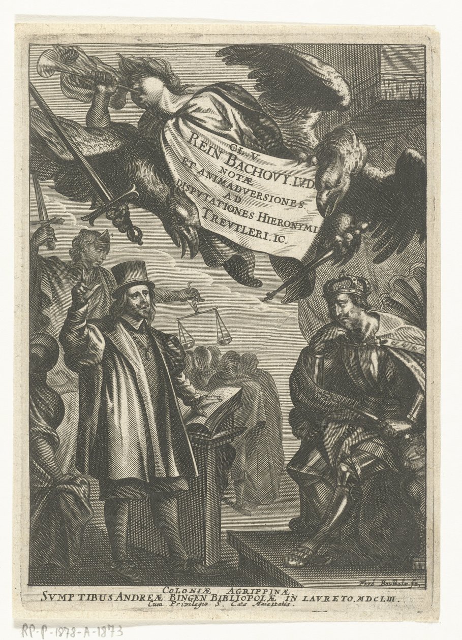 Disputations of Reinhard Bachow von Echt and Hieronymus Treutler by Frederik Bouttats (I)