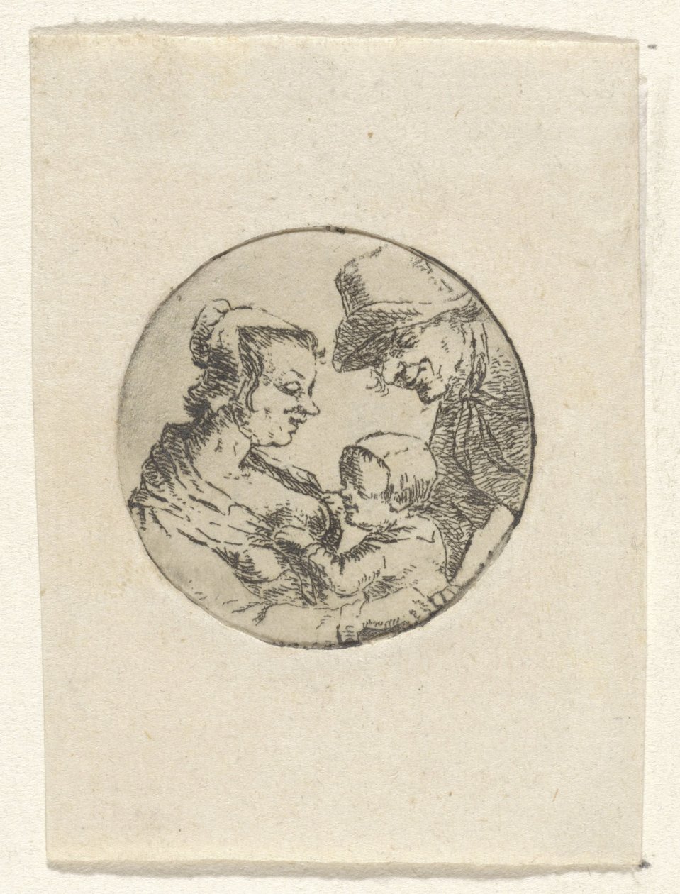 Man and Woman with Child by Frederik Hendrik Weissenbruch
