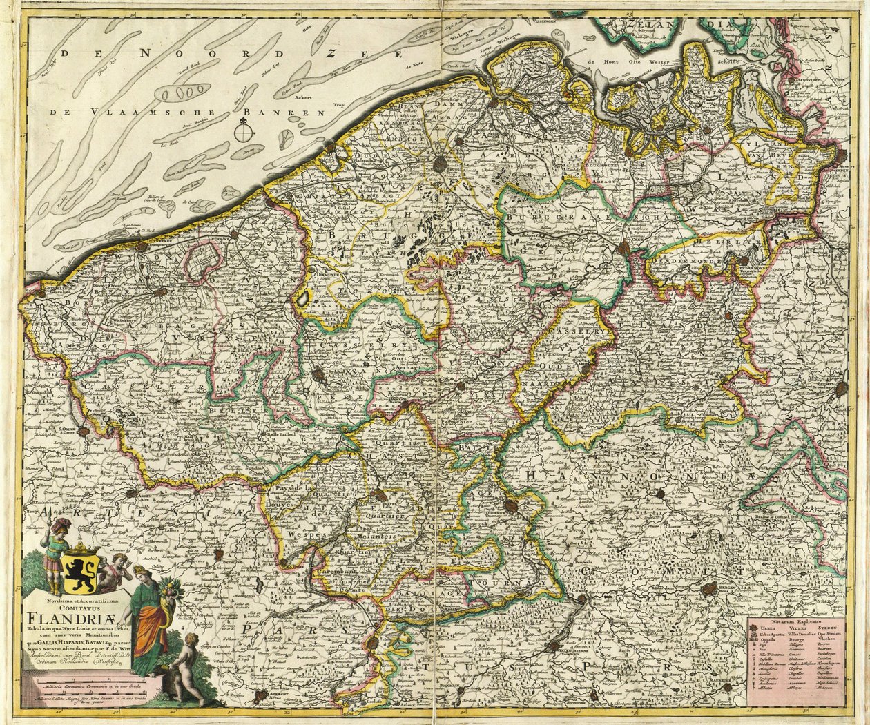 Novissima et Accuratissima Comiatus Flandriae by Frederik de Wit