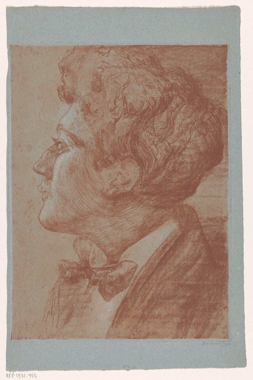 Portrait of an Unknown Man by Frederika Henriëtte Broeksmit (signed by artist)