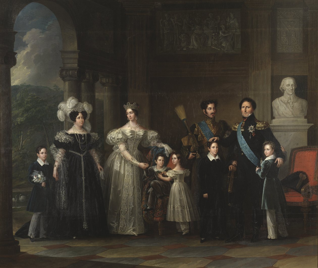 Bernadotte Family (Monarchy of Sweden and Norway): Oscar I (1799-1859), Desiree Clary (1777-1860), Josephine of Leuchtenberg (1807-1867), Charles XV (1826-1872), Oscar II (1829-1907), Charles XIV John (1763-1844), Prince Gustave (1827-1852) and Prince by Fredric Westin