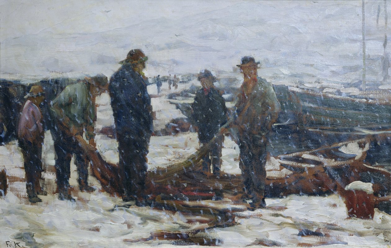 Fishermen, c.1900 by Fredrik Kolstoe