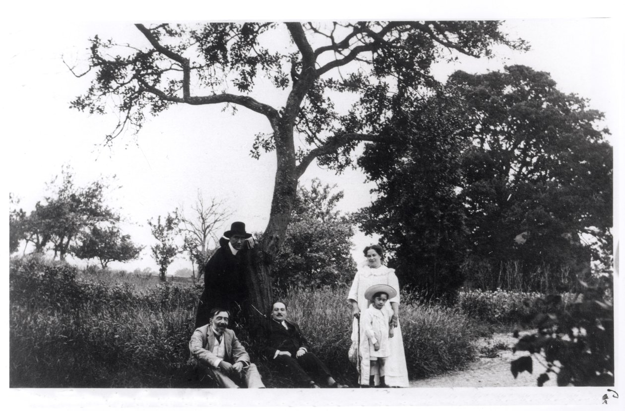 Andre Gide, Joseph Conrad, Valery Larbaud and Madame Conrad, 1911 by French Photographer