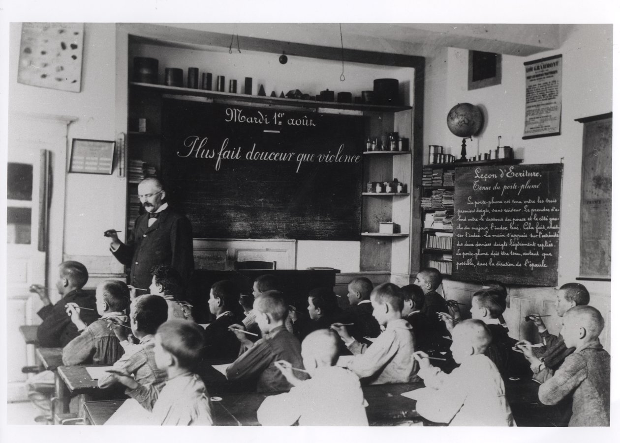 Children in a classroom by French Photographer