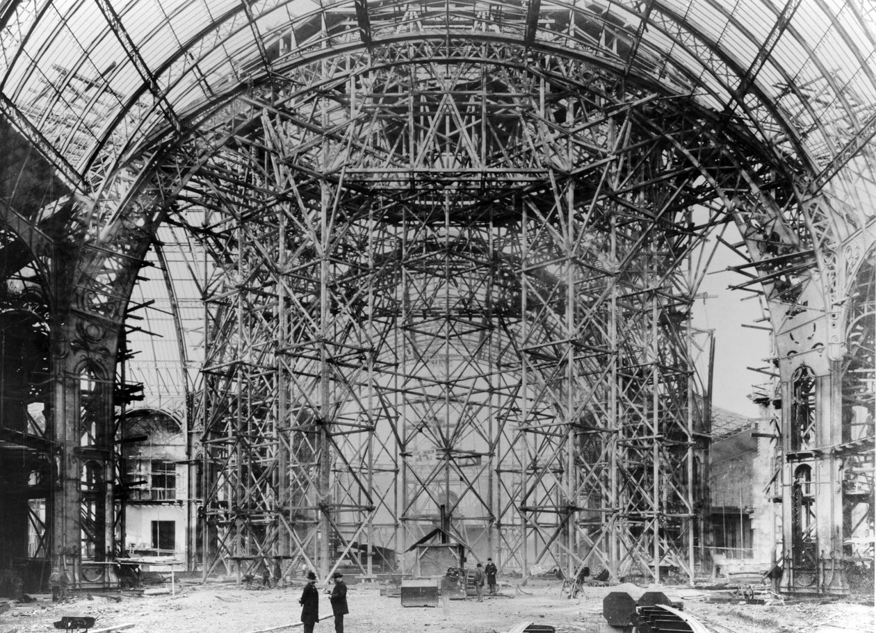 Construction of the Grand Palais, Paris, 1898-9 by French Photographer