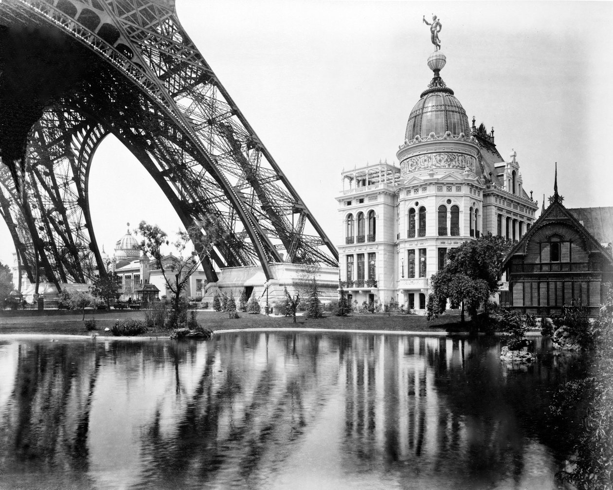 Gas Pavilion and Swedish Chalet, Paris Exhibition, 1889 by French Photographer