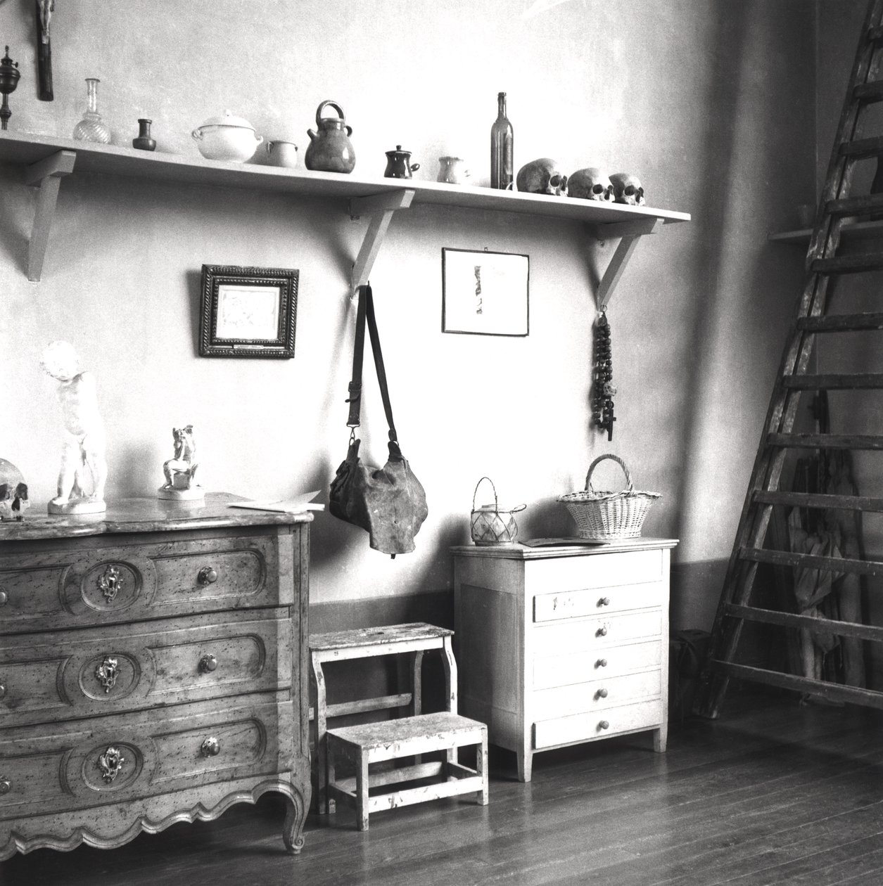 Interior of Cezannes studio at Aix-en-Provence, c.1900-02 by French Photographer