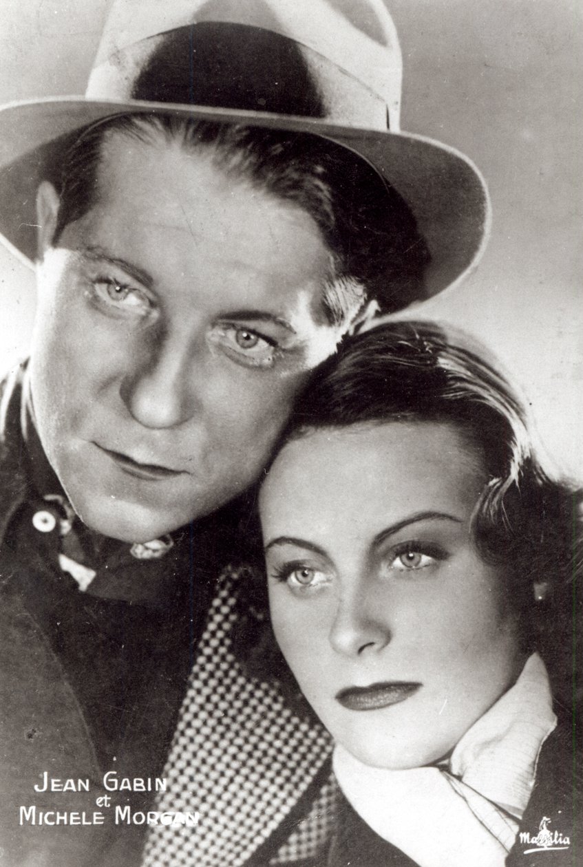 Jean Gabin and Michele Morgan in the film Quai des Brumes, 1938 by French Photographer