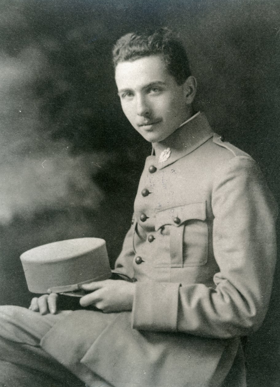 Louis Aragon (1897-1982) in uniform by French Photographer