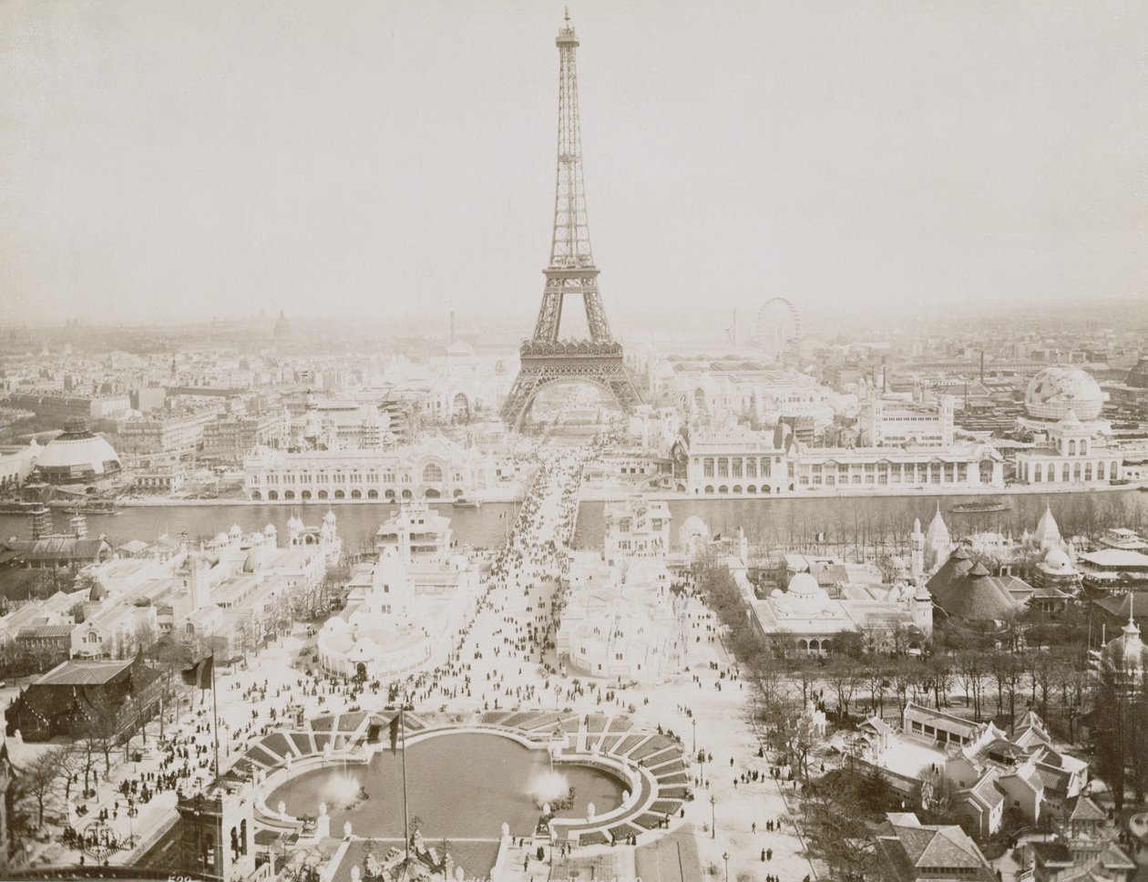 Panorama of the Jardins du Trocadero and the Champ-de-Mars, Paris by French Photographer