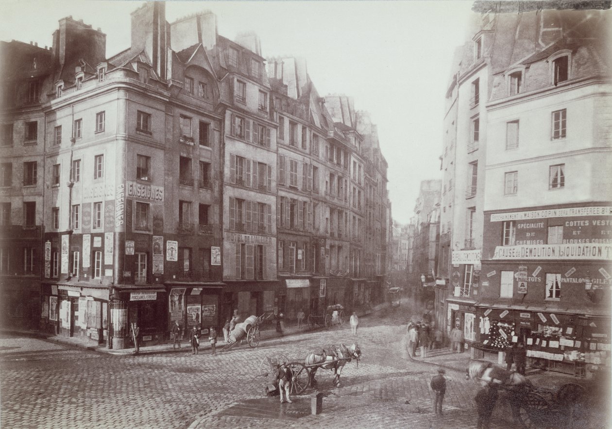 Paris, rue Galande, 1888 by French Photographer