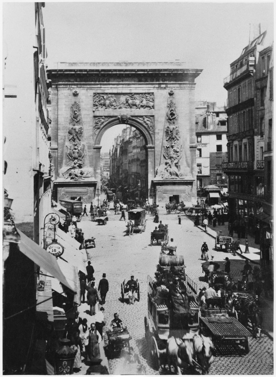 Porte Saint-Denis, Paris, c.1880 by French Photographer