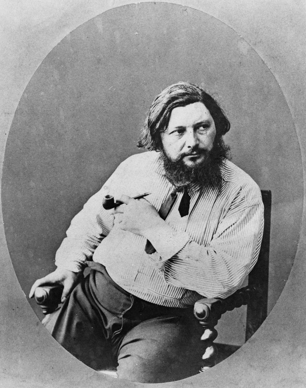 Portrait of Gustave Courbet by French Photographer