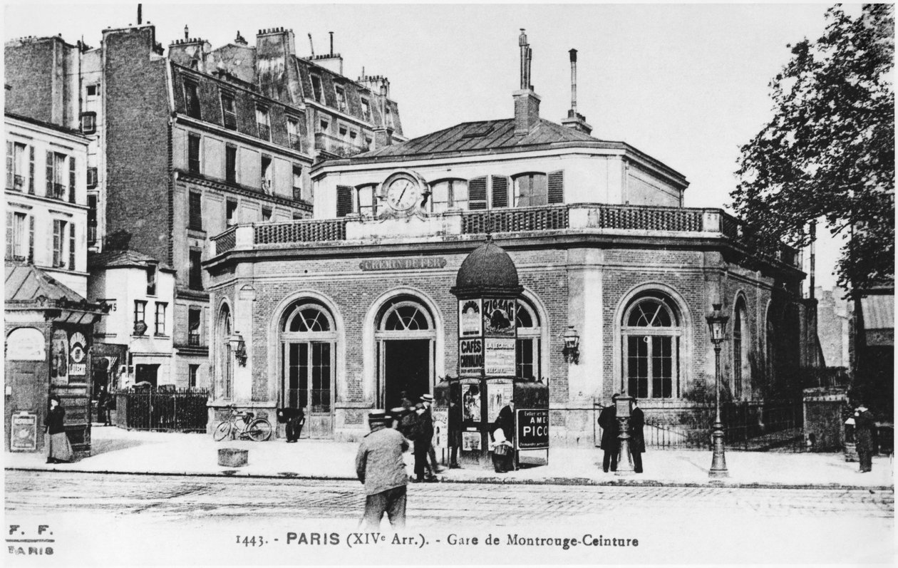 Postcard depicting the Montrouge station, Paris, c.1900 by French Photographer