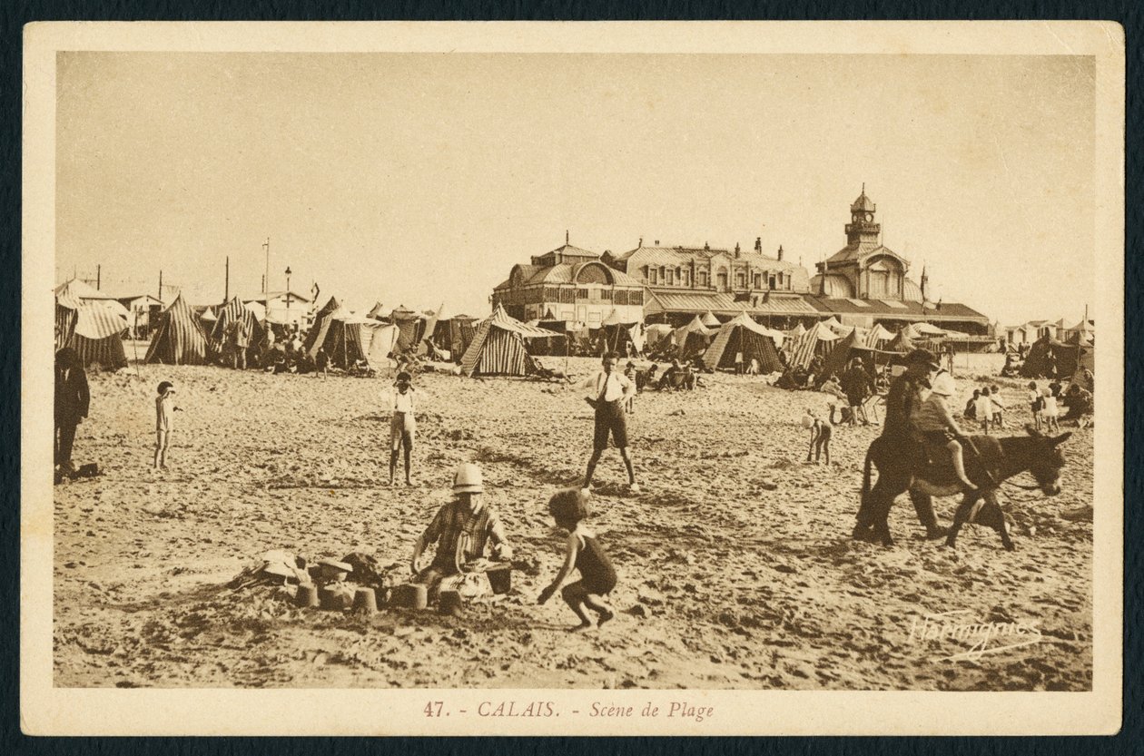 Beach and the Casino in Calais, France by French Photographer