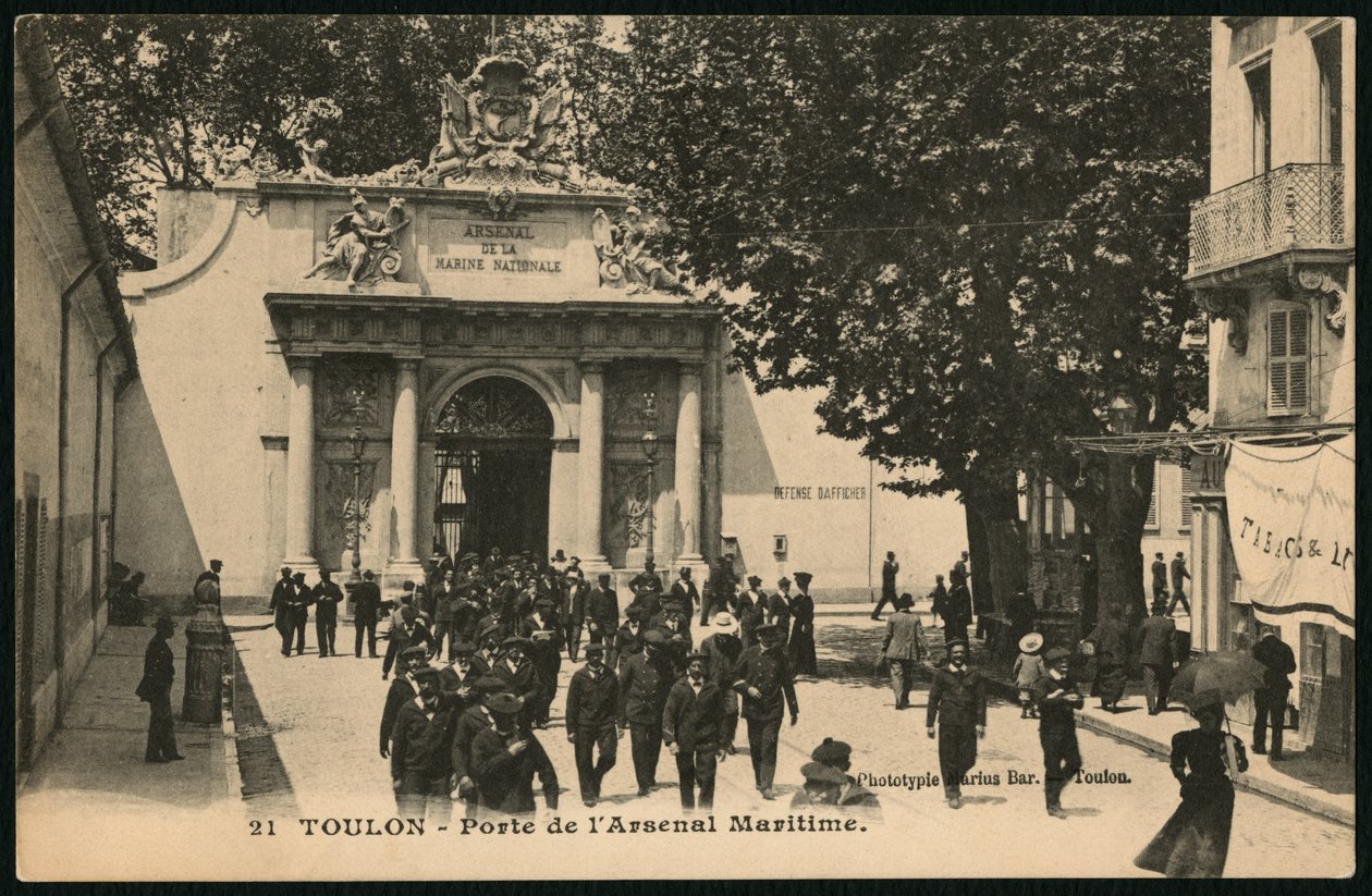 Gate of the Naval Arsenal, Toulon by French Photographer