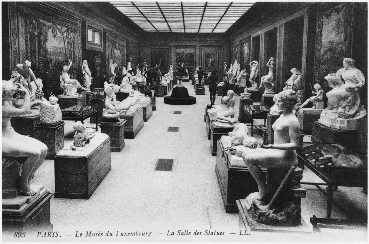 Room of Statues in the Musee du Luxembourg, Paris by French Photographer