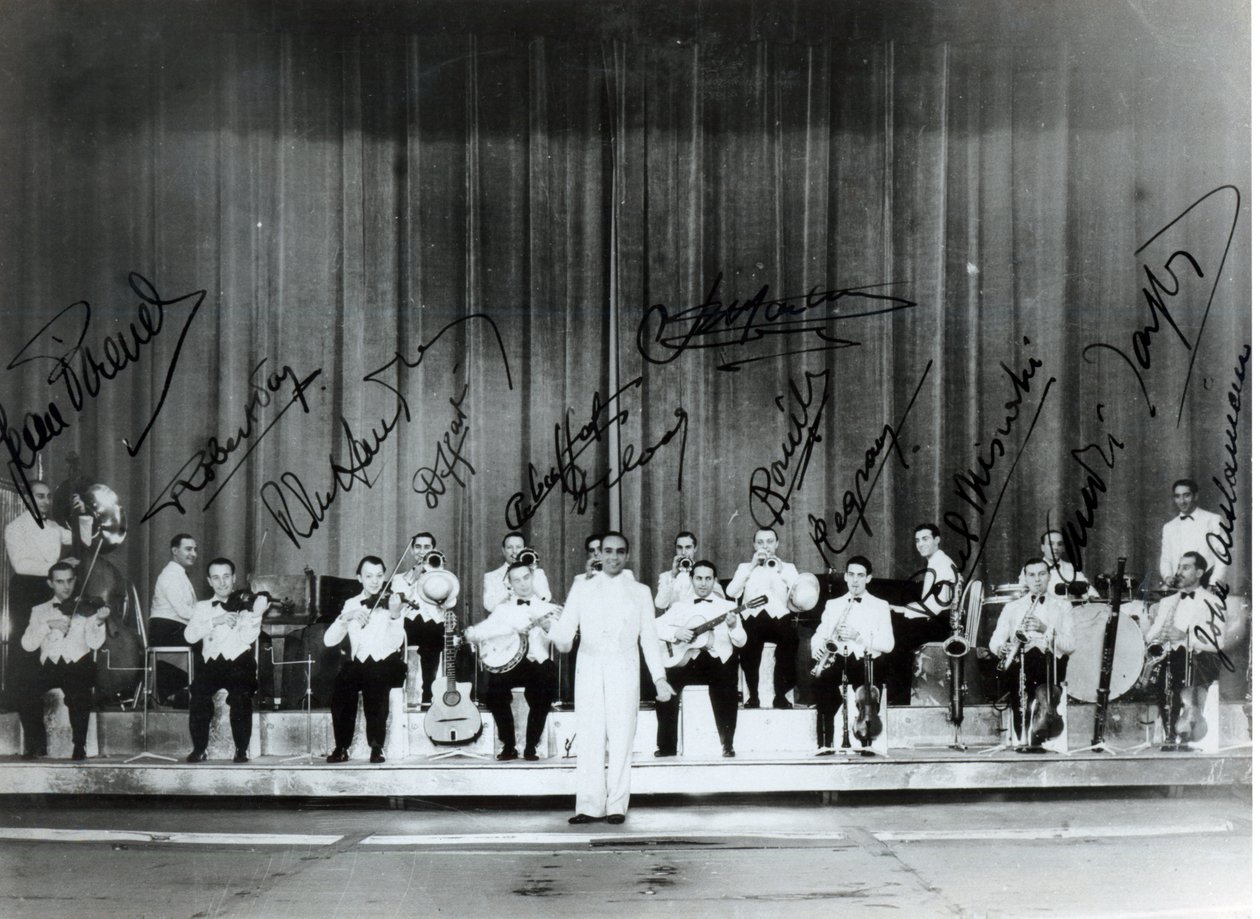 Ray Ventura and his Jazz band in the thirties by French Photographer