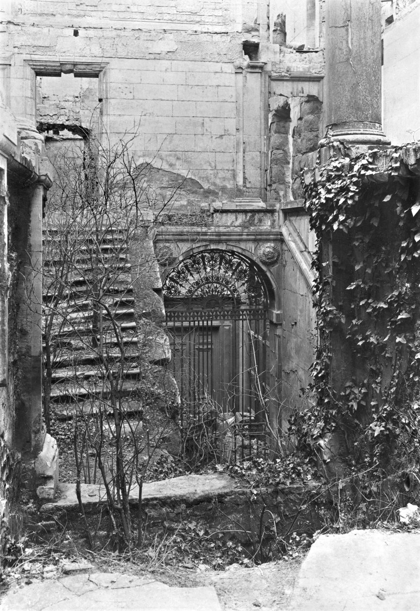 Ruins of the Cour des Comptes during the Commune of Paris, 1871 by French Photographer