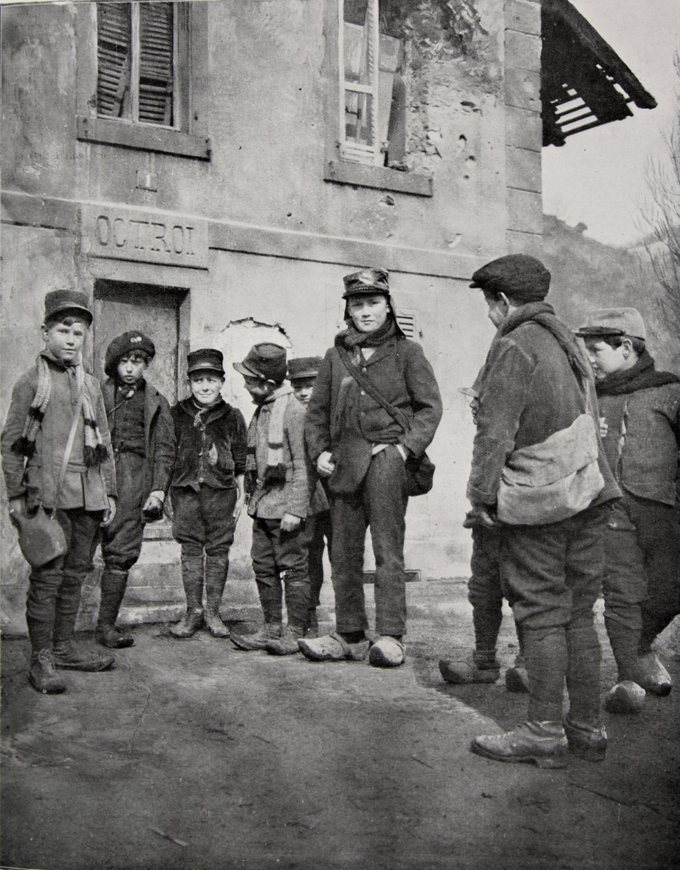 School Children from Alsace, 1915 by French Photographer